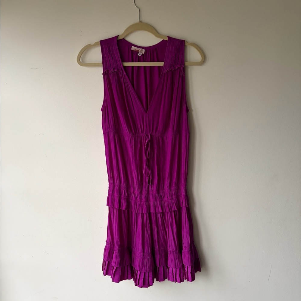 RAMY BROOK Hadley Purple Tiered Dress Size Medium - Picture 5 of 11